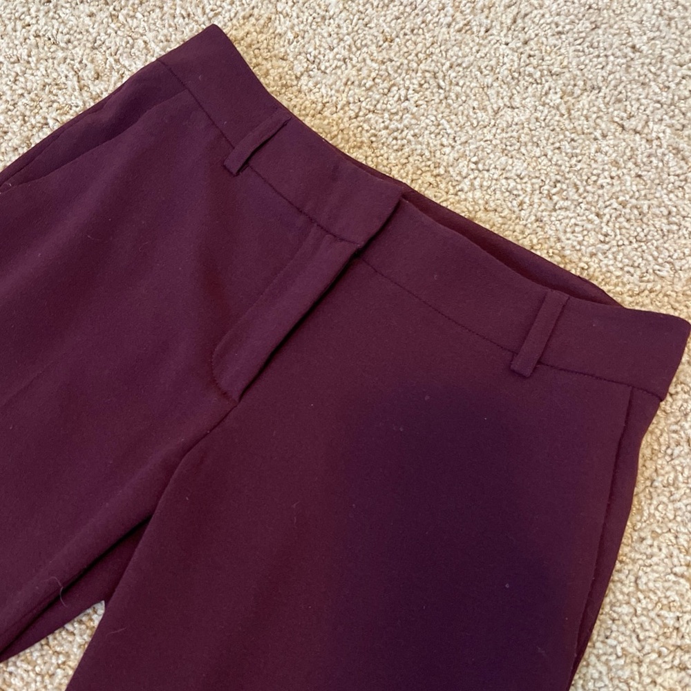 Mario Serrani Ladies’ Deep Wine Career Trouser Pants Size 2 - Picture 3 of 10
